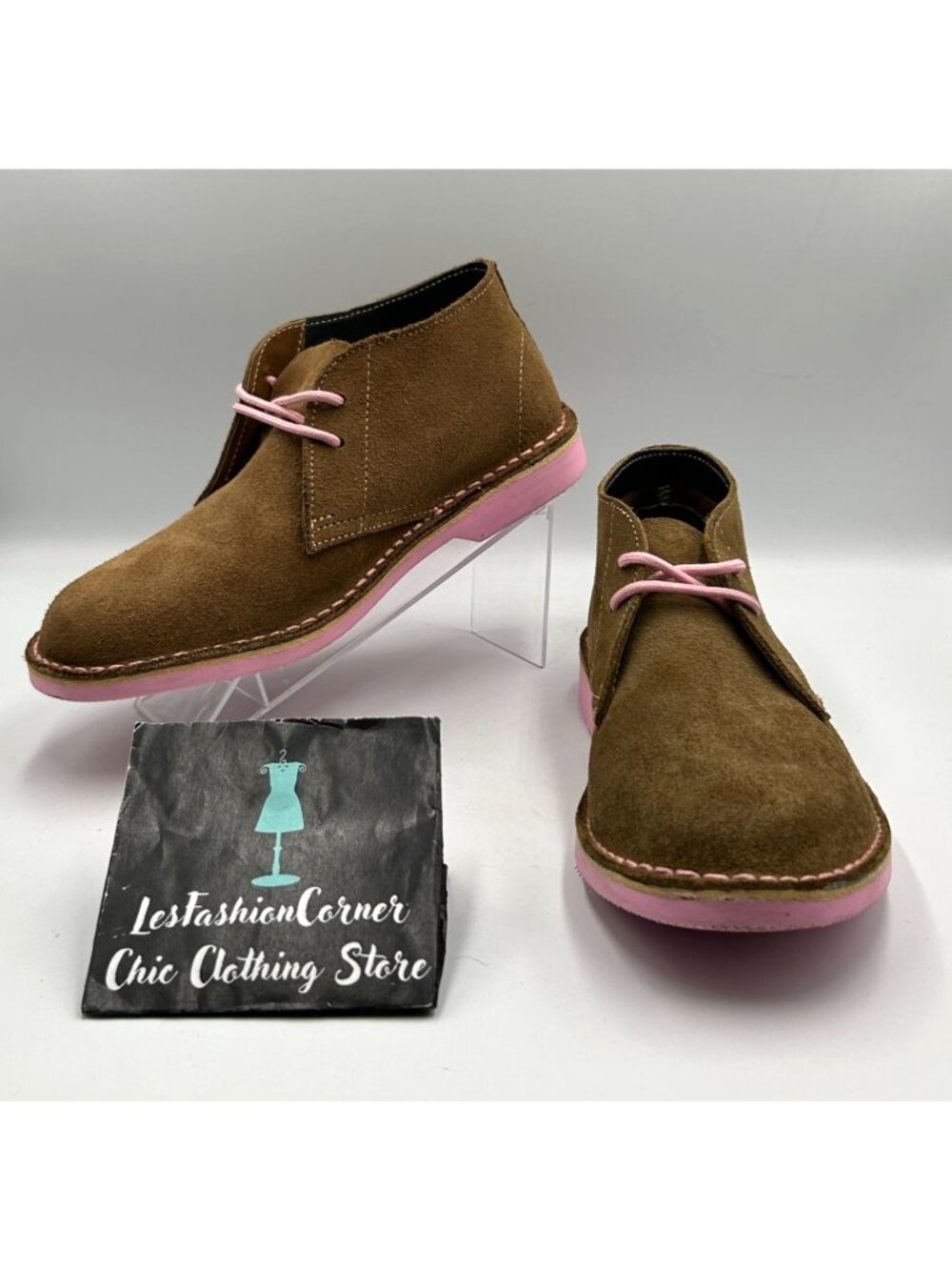 Veldskoen Tan Suede Heritage Uhambo Pink Sole Chukka Boot 8 Men’s/Women’s 10
